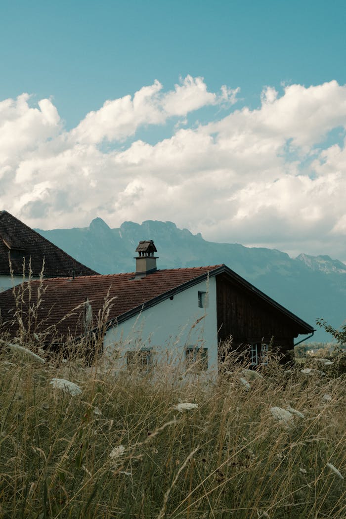 Free stock photo of alps mountains, beautiful house, summer